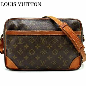 良品◎ LOUIS VUITTON ルイヴィトン トロカデロ30 ショルダーバッグ モノグラム PVC レザー 茶 ブラウン PVC M51272 874TH ポシェット 金具