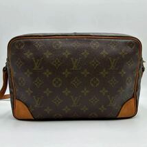 良品◎ LOUIS VUITTON ルイヴィトン トロカデロ30 ショルダーバッグ モノグラム PVC レザー 茶 ブラウン PVC M51272 874TH ポシェット 金具_画像3