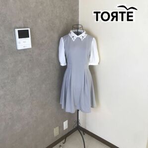 トルテ　1度着用　襟ビジューワンピース