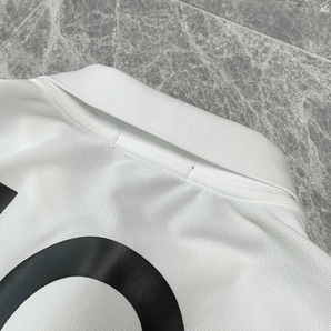極美品 MARK&LONA マークアンドロナ 半袖 ポロシャツ ストレッチ 吸水速乾 メンズ 48 (L) 白 ホワイト 黒 ビッグ ロゴ ゴルフウェア C395の画像7