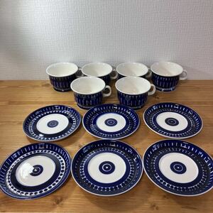 ★4-32 ARABIA FINLAND CP/SK アラビア フィンランド カップ ソーサー 食器 洋食器 ティーカップ バレンシア ヴィンテージ レトロ 6客