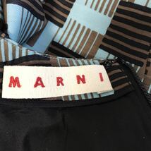 4-220 MARNI マルニ ノースリーブ トップス 女性用 レディース サイズ 38 水色 茶色 ノースリーブトップス_画像8