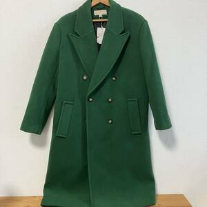 4-286 MICHAEL KORS Michael Kors lady's outer coat long coat Chesterfield coat double wool MK size S tag attaching 