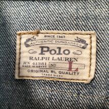 4-366 Polo RALPH LAUREN 服 衣類 ジャケット ジャンパー Gジャン デニムジャケット ワッペン _画像3
