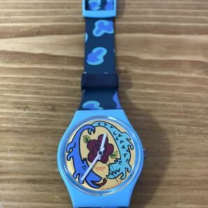 4-107 swatch スウォッチ 腕時計 時計 ワニ トカゲ PATENTED WATERRESISTANT SWATCH の画像5