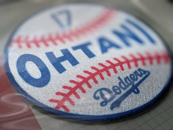 ワッペン 大谷翔平 ファンパッチ アイロン ヒートシール ロサンゼルス ドジャース MLB FANPATCH OHTANI 17 公式クラブショップ購入品 