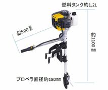 船外機 4スト 53cc エンジン 免許不要 釣り ゴムボート フィッシング 小型_画像7