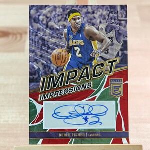 デレック・フィッシャー 2022-23 Panini Donruss Elite Derek Fisher Impact Impressions Auto 直筆サインカード レイカーズ