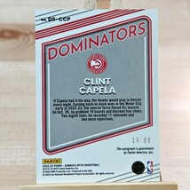 99枚限定 クリント・カペラ 2022-23 Donruss Optic Dominators CLINT CAPELA Auto 17/99 Hawks 直筆サインカード_画像2