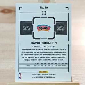 75枚限定 デビッド・ロビンソン 2022-23 Panini Photogenic David Robinson Cracked Ice 63/75 サンアントニオ・スパーズの画像2