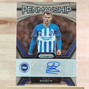 ソリー・マーチ 2023-24 Panini Prizm Premier League Solly March Penmanship Auto Brighton 直筆サインカード