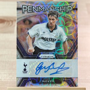 ゲーリー・リネカー 2023-24 Panini Prizm Premier League Choice Gary Lineker Penmanship Auto Hotspur 直筆サインカードの画像1