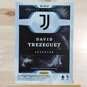 299枚限定 ダヴィド・トレゼゲ 2022-23 Panini Chronicles Origins David Trezeguet Juventus 006/299 直筆サインカードの画像2