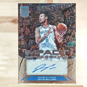 ジェイリン・ウィリアムズ 2023-24 Panini Donruss Elite Jaylin Williams Impact Impressions Auto 直筆サインカード サンダー