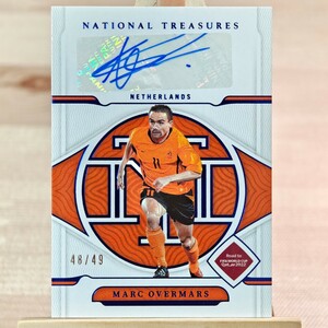 49枚限定 マルク・オーフェルマルス 2022 Panini National Treasures Signatures Marc Overmars Auto 48/49 Netherlands 直筆サインカード