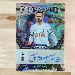 ジェームズ・マディソン 2023-24 Panini Prizm Premier League Choice James Maddison Penmanship Auto Hotspur 直筆サインカード