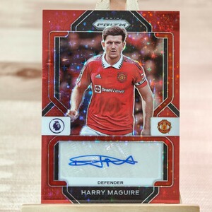 ハリー・マグワイア 2022-23 Panini Prizm EPL Harry Maguire Red Stars Auto Autograph Manchester United 直筆サインカード