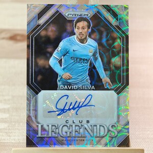 ダビド・シルバ 2023-24 Panini Prizm Premier League Choice David Silva Legends Auto Manchester City 直筆サインカード