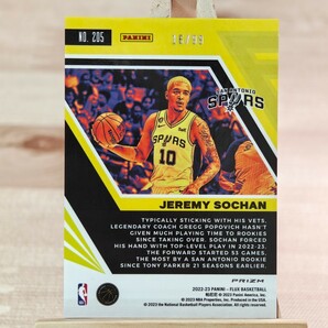 99枚限定 ジェレミー・ソーハン 2022-23 Panini Flux Jeremy Sochan Blue RC 16/99 サンアントニオ・スパーズの画像2