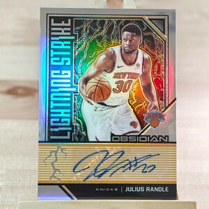 30枚限定 ジュリアス・ランドル 2019-20 Panini Obsidian Julius Randle Lightning Strike Auto Orange 26/30 Knicks 直筆サインカード