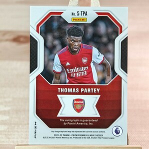 トーマス・パーテイ 2021-22 Panini Prizm Premier League Choice Thomas Partey Auto Arsenal 直筆サインカードの画像2