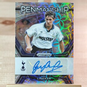 ゲーリー・リネカー 2023-24 Panini Prizm Premier League Choice Gary Lineker Penmanship Auto Hotspur 直筆サインカードの画像1