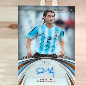 99枚限定 ロベルト・アジャラ 2022-23 Panini Immaculate Immaculate Auto Roberto Ayala 23/99 直筆サインカード