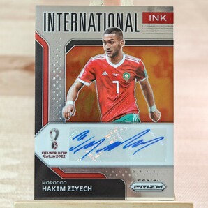 ハキム・ツィエク 2022 Panini World Cup Prizm International Ink Hakim Ziyech Auto Morocco 直筆サインカードの画像1