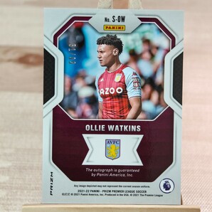 99枚限定 オリー・ワトキンス 2021-22 Panini Prizm Premier League Silver Ollie Watkins Auto Aston Villa 51/99 直筆サインカードの画像2