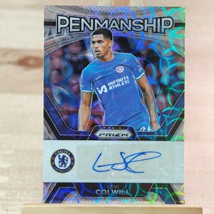 リーヴァイ・コルウィル 2023-24 Panini Prizm Premier League Choice Levi Colwill Penmanship Auto Chelsea 直筆サインカード