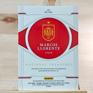 49枚限定 マルコス・ジョレンテ 2022 Panini National Treasures FIFA Marcos Llorente Auto 22/49 直筆サインカードの画像2