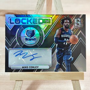 99枚限定 マイク・コンリー 2017-18 Panini Spectra Locked In Neon Prizm 36/99 Mike Conley Auto 直筆サインカード