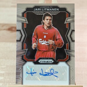 ヤリ・リトマネン 2023-24 Panini Prizm Premier League Jari Litmanen Auto Liverpool 直筆サインカードの画像1