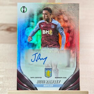 ジェイコブ・ラムジー 2023-24 Topps UEFA Club Competitions Jacob Ramsey Auto Aston Villa 直筆サインカード