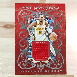 デジャンテ・マレー 2023-24 Panini Court Kings Dejounte Murray Art Nouveau Jersey Relic アトランタ・ホークス