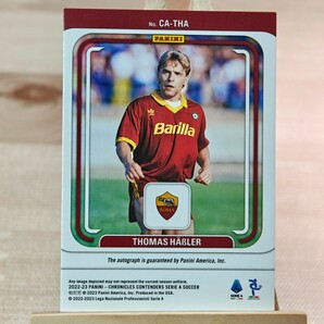 40枚限定 トーマス・ヘスラー 2022-23 Panini Chronicles Contenders Thomas Hassler 08/40 AS ローマ 直筆サインカードの画像2