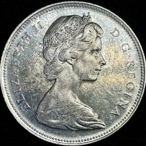 【カナダ大型銀貨】(1966年銘 23.3g 直径36㎜)の画像2