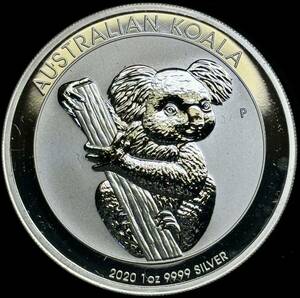 【オーストラリア大型銀貨】(コアラ 1オンス純銀 直径40mm 2020年銘 プルーフ)