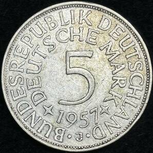 【旧西ドイツ銀貨】(1957年銘 11.2g 直径29mm)の画像2