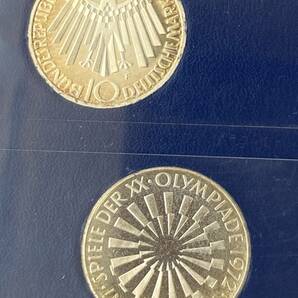 1972年 ドイツ ミュンヘンオリンピック 銀貨 10マルク 4枚×2セット 五輪 記念コイン 硬貨②の画像4