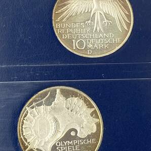 1972年 ドイツ ミュンヘンオリンピック 銀貨 10マルク 4枚×2セット 五輪 記念コイン 硬貨②の画像9