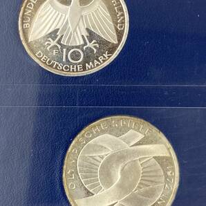 1972年 ドイツ ミュンヘンオリンピック 銀貨 10マルク 4枚×2セット 五輪 記念コイン 硬貨③の画像8