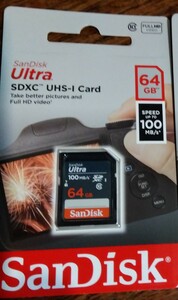 新品未開封 SanDisk サンデスク SDカード　64GB 100MB SDXCカード Ultra UHS-I SDXC サンディスク