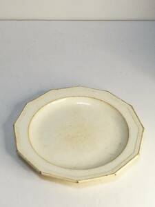  France MONTEREAU(k Ray yumon Toro -)dote basket n( 10 two square shape ) leaf relief . taking . plate 