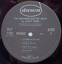 ○NM+○FUN HOUSE／JAPAN○MONO○ZOOT SIMS○DAWN RECORDS DLP-1102○ THE MODERN ART OF JAZZ ○_画像4