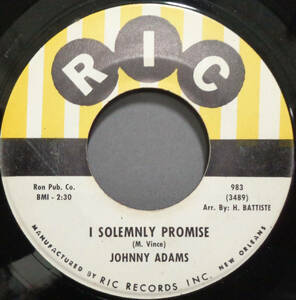 【SOUL 45】JOHNNY ADAMS - I SOLEMNLY PROMISE / LIFE IS JUST A STRUGGLE (s240422008)