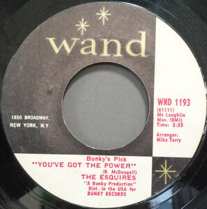 【SOUL 45】ESQUIRES - YOU'VE GOT THE POWER / NO DOUBT ABOUT IT (s240429014) *mike terry, tom tom制作