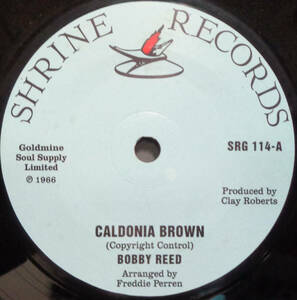 【SOUL 45】BOBBY REED - CALDONIA BROWN / BABY DON'T LEAVE ME (s240426041) *shrine録音の未発表曲