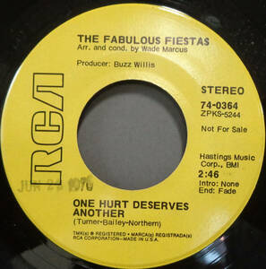 【SOUL 45】FABULOUS FIESTAS - ONE HURT DESERVES ANOTHER / KEEP IT IN THE FAMILY (s240428013) *great 70's ballad