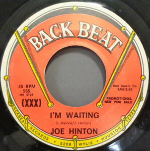 【SOUL 45】JOE HINTON - I'M WAITING / HOW LONG CAN I LAST (s240415021) 